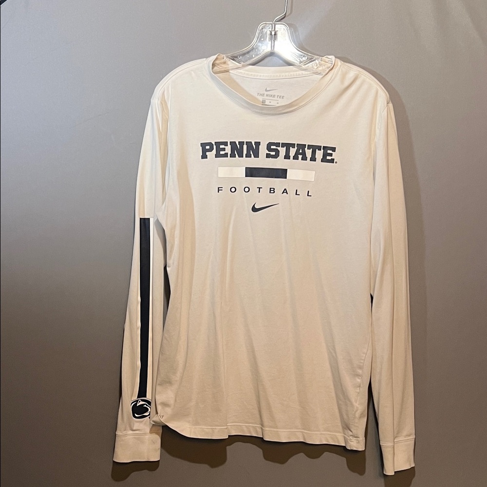 Nike Cream Penn State Football Long Sleeve Shirt